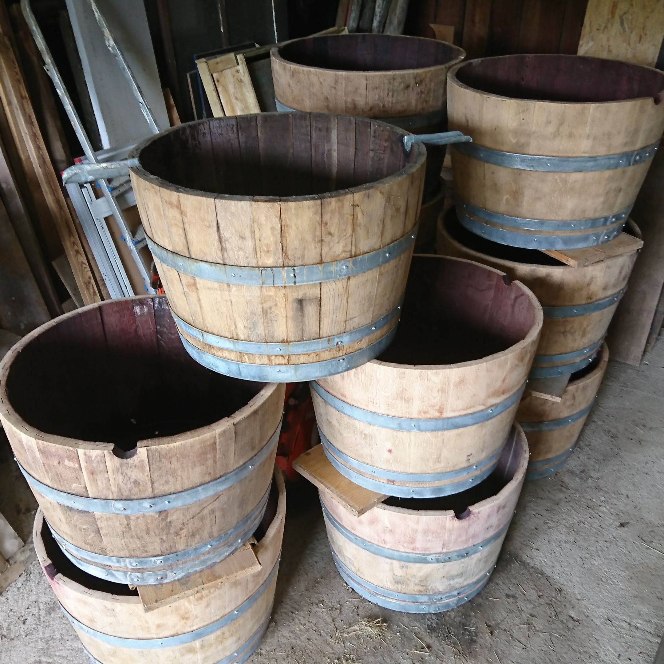 BASSIN 1/2 Fût rustique